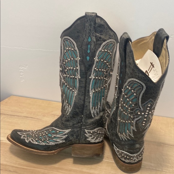 Embroidered Black and Blue Cowboy Boots by Idyllwind - Picture 3 of 5